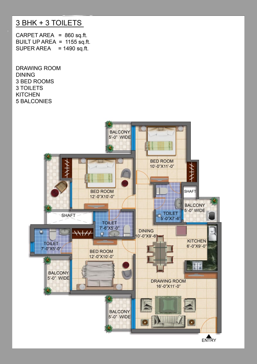 Ramprastha Imperial Heights Floor Plan