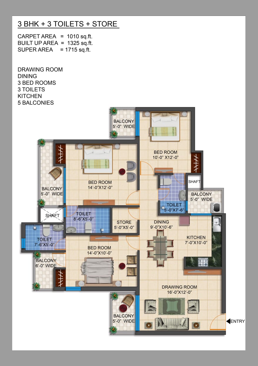 Ramprastha Imperial Heights Floor Plan